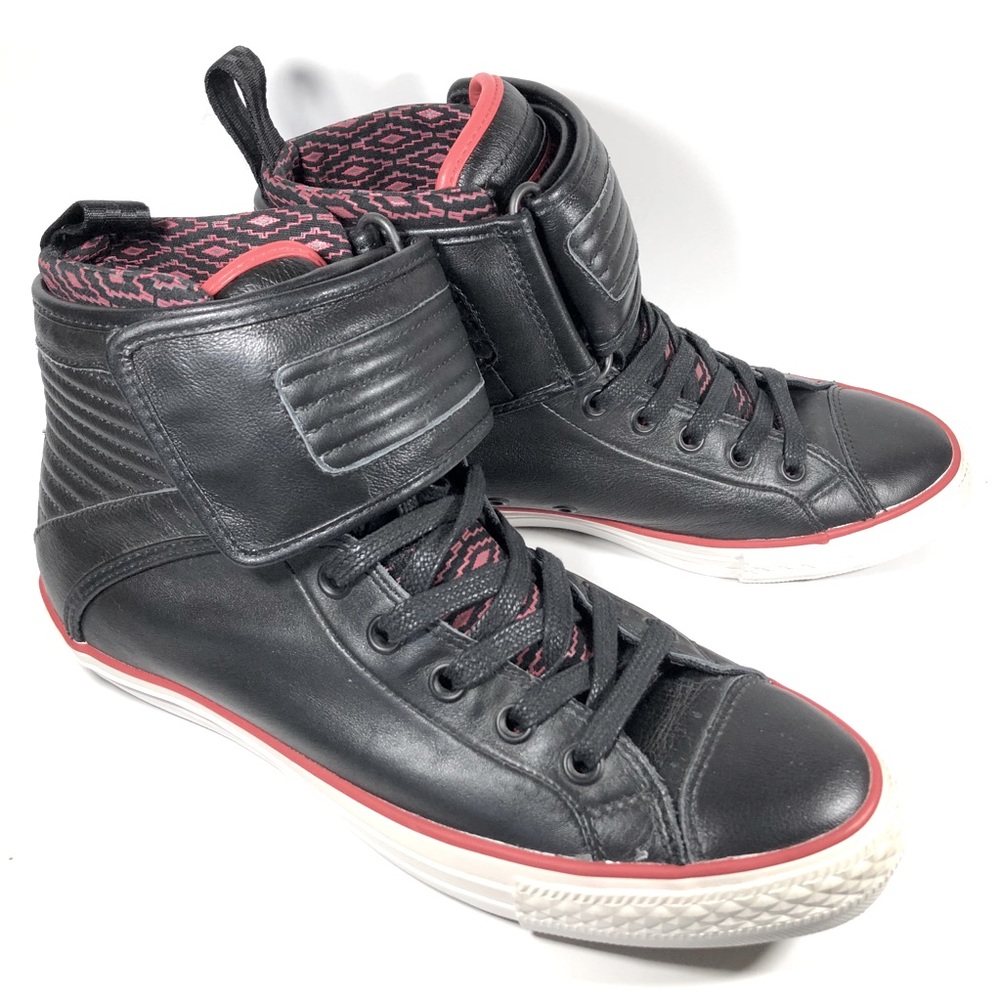 Men's Converse Ct Hydro Black Red Leather All Star